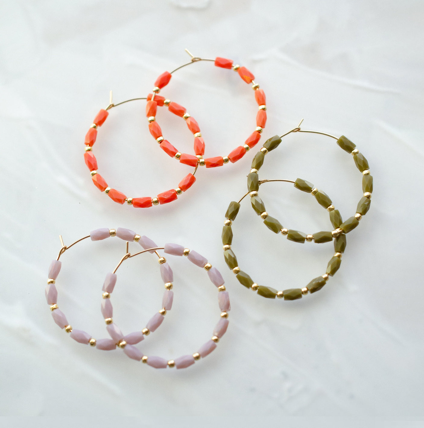 Beaded Hoop Earrings