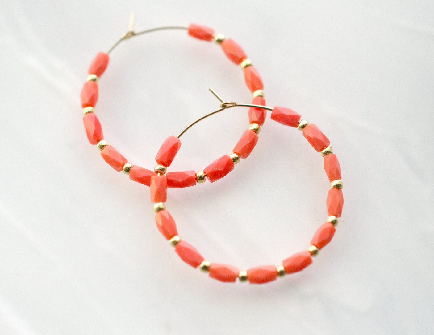Beaded Hoop Earrings