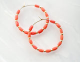 Beaded Hoop Earrings