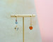 Heart Gemstone Earrings, Valentines day earrings, Mix and Match earrings, heart pastel earrings, Valentines day jewelry, gemstone earrings,