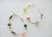 Colorful beaded chain bracelet,Gemstone charm bracelet, charm bracelet, pearl bracelet, dainty gold bracelet, natural stone bracelet,
