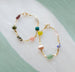 Colorful beaded chain bracelet,Gemstone charm bracelet, charm bracelet, pearl bracelet, dainty gold bracelet, natural stone bracelet,