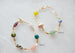 Colorful beaded chain bracelet,Gemstone charm bracelet, charm bracelet, pearl bracelet, dainty gold bracelet, natural stone bracelet,