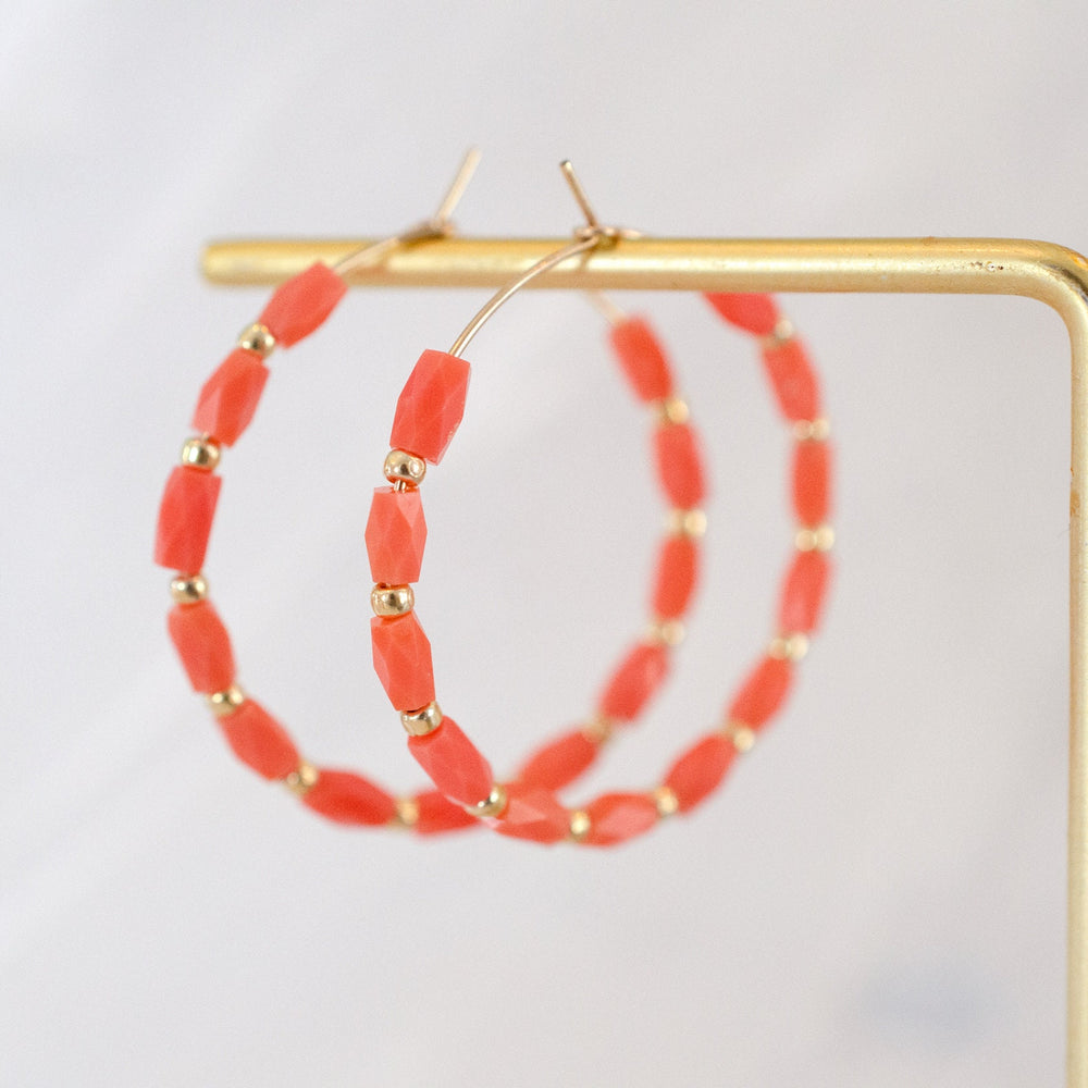 Beaded Hoop Earrings