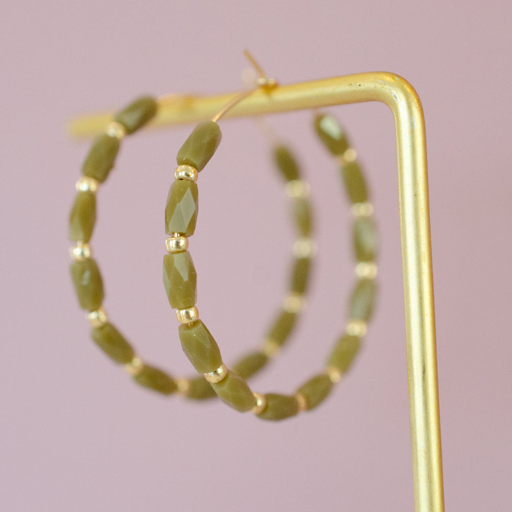 Beaded Hoop Earrings