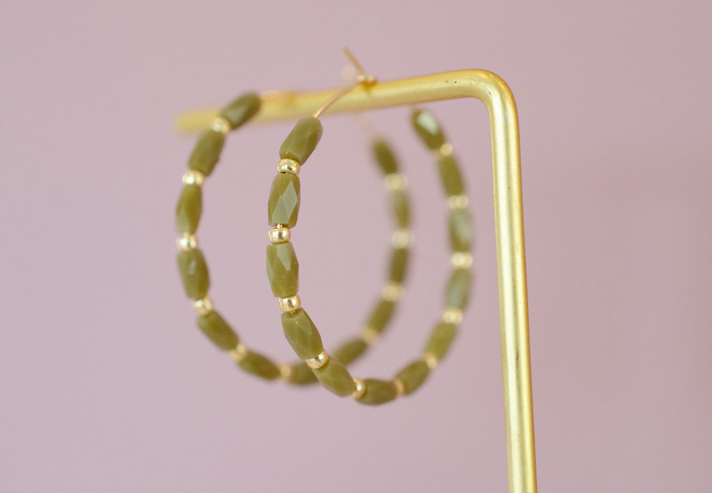 Beaded Hoop Earrings