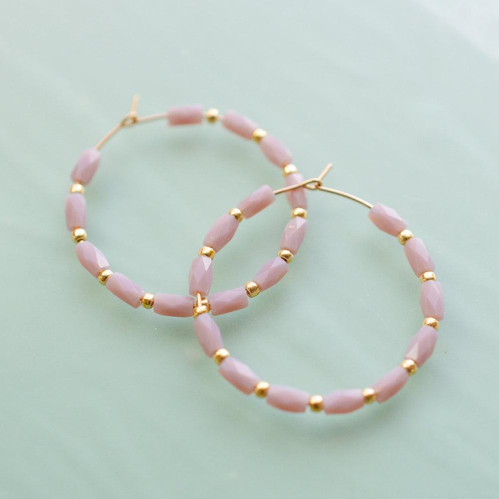 Beaded Hoop Earrings