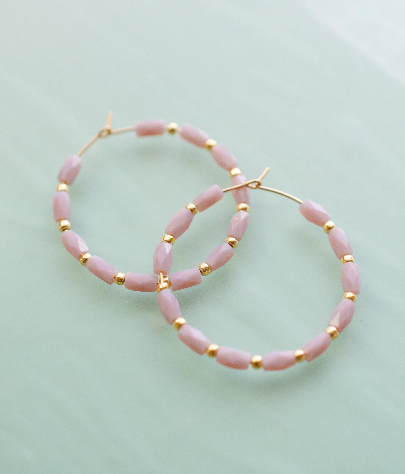 Beaded Hoop Earrings