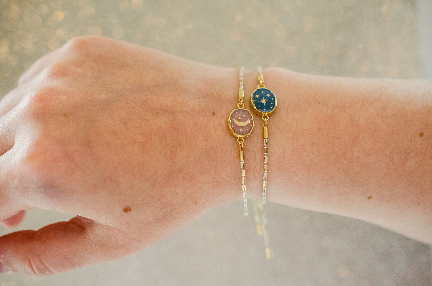 Gemstone Pull Tie Bracelets
