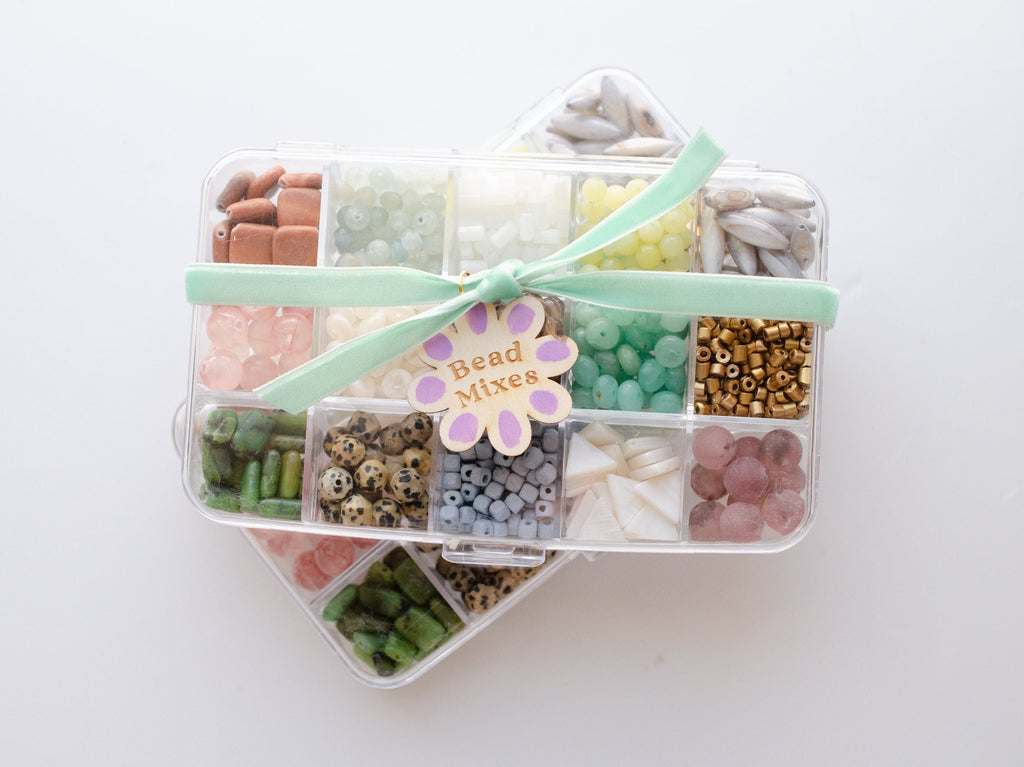 diy beads, mix beads, assorted bead kit, natural stone beads, jewelry making kit, friendship bead kit, colorful beads, craft kit, BM107