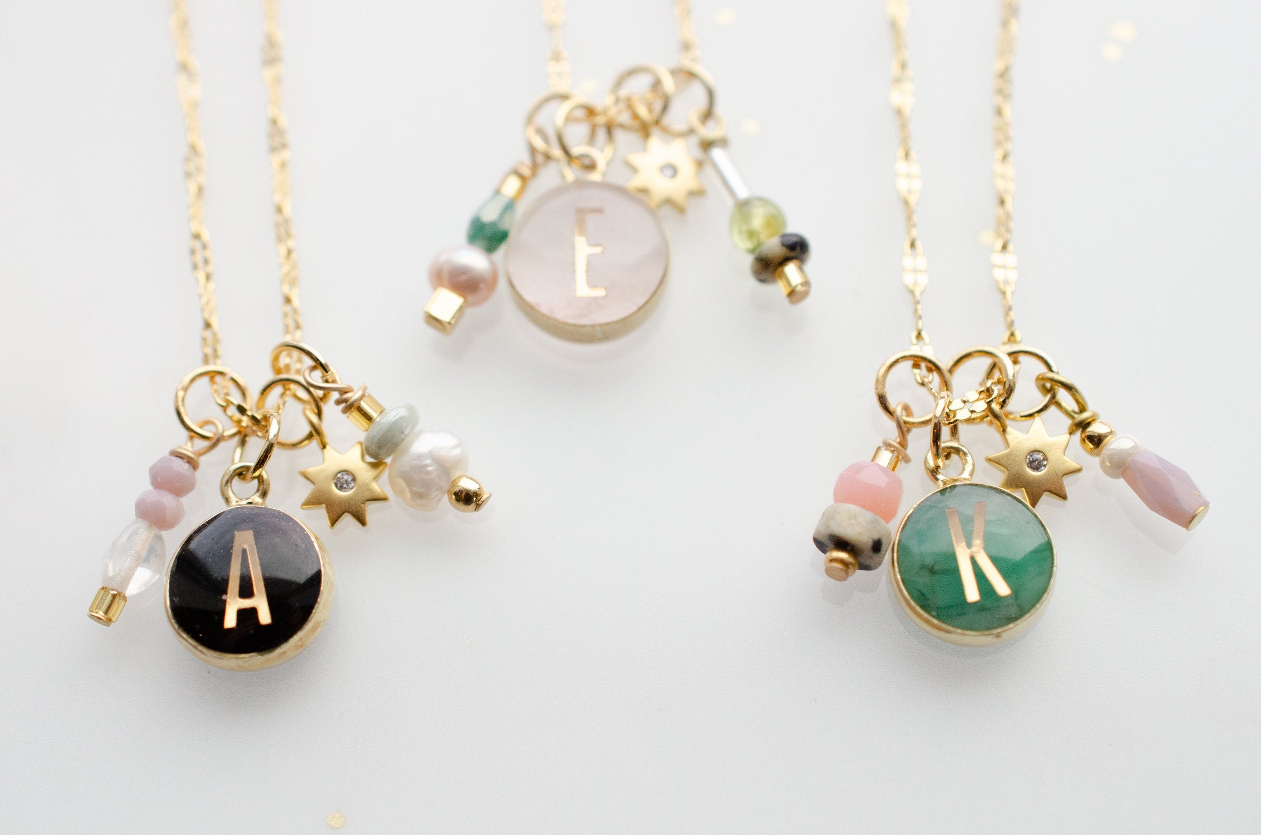 Initial Charm Necklace, Personalized initial necklace, monogram