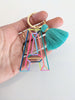 Initial keychain with tassel, Personalized Rainbow letter keychain, alphabet keychain personalized gift, custom keychain, colorful keychain