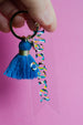 Personalized Name keychain, Custom Tassel Clear keychain, bridesmaid gifts, personalized gift, colorful acrylic, name keychain with tassel