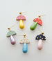 Mushroom beaded statement earrings, mix and match earrings, spring earrings, mushroom jewelry, statement jewelry, fairy jewelry,