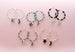 Celestial hoop earrings, gold filled hoops, beaded hoop earrings, star and moon earrings, mis-matched earrings, birthstone earrings