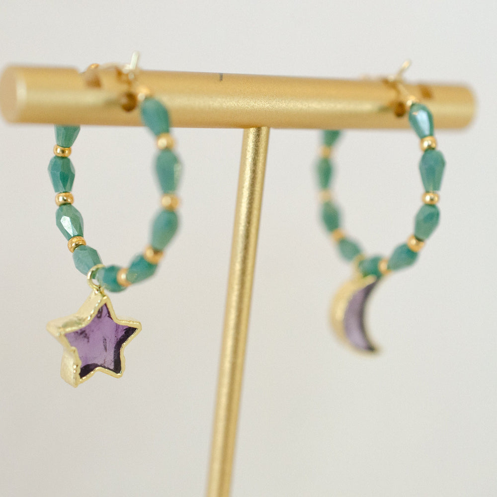 Celestial Hoop Earrings