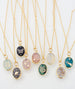 Gemstone Birthstone Necklace, Butterfly necklace, flower necklace, hearts, celestial necklace, snake necklace Saturn, gemstone necklace