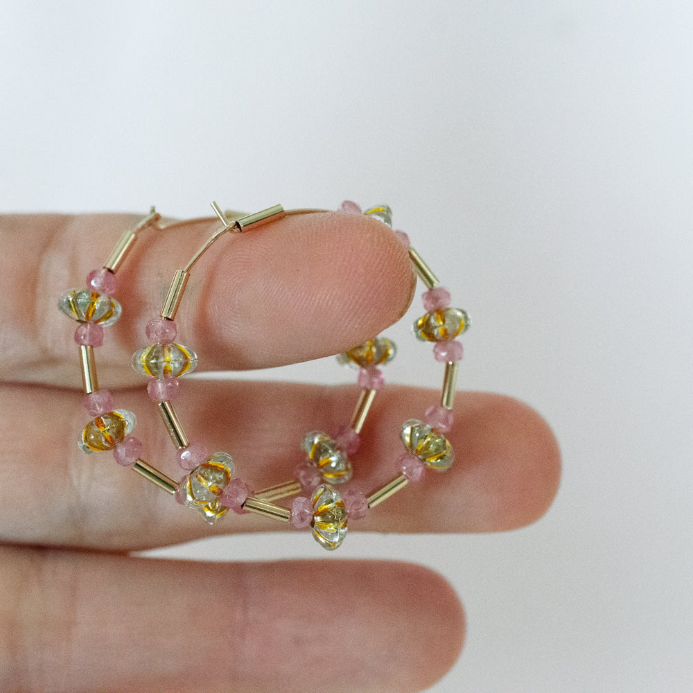 Ophelia Beaded Hoops