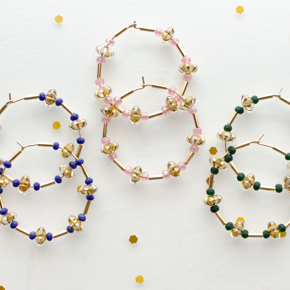 Ophelia Beaded Hoops