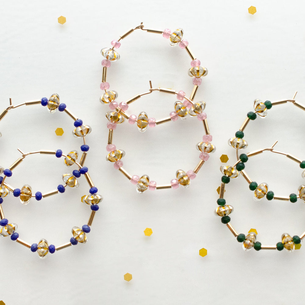 Ophelia Beaded Hoops