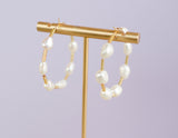 Pearl Beaded Hoops