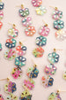 Colorful flower earrings, flower dangle earrings, spring jewelry, handpainted earrings, long dangle earrings, statement earrings