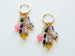 Colorful dangle earrings, Beaded charm earrings, Colorful hoop earrings, maximalism, dangle huggie hoops, statement earrings, bright hoops