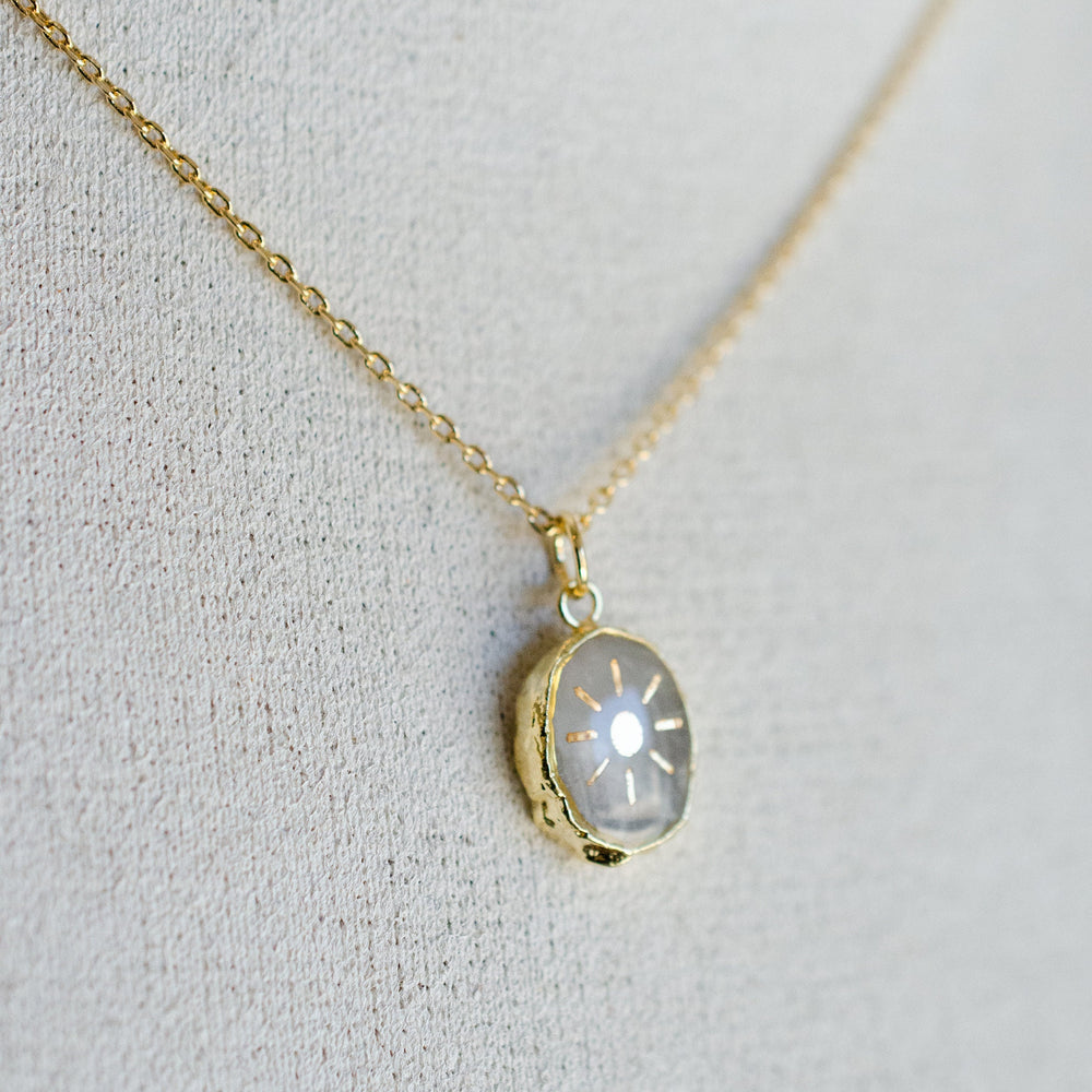 Moonstone Sun Necklace