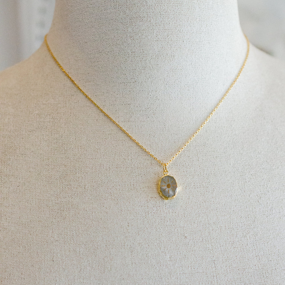 Moonstone Sun Necklace