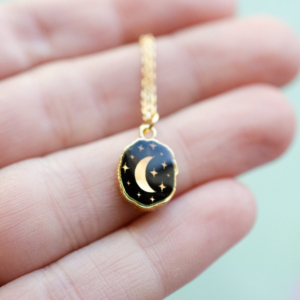 Onyx Moon Necklace