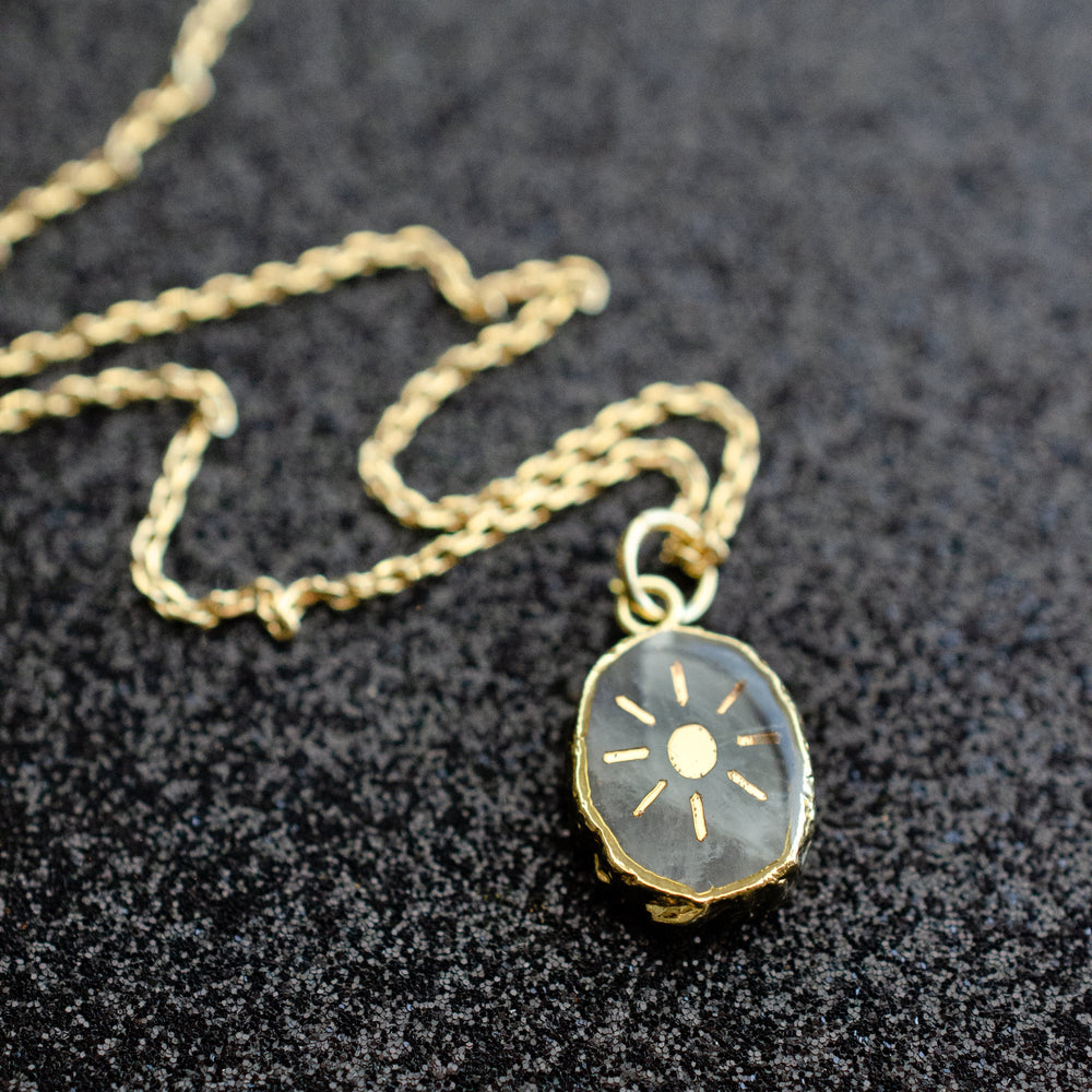 Moonstone Sun Necklace