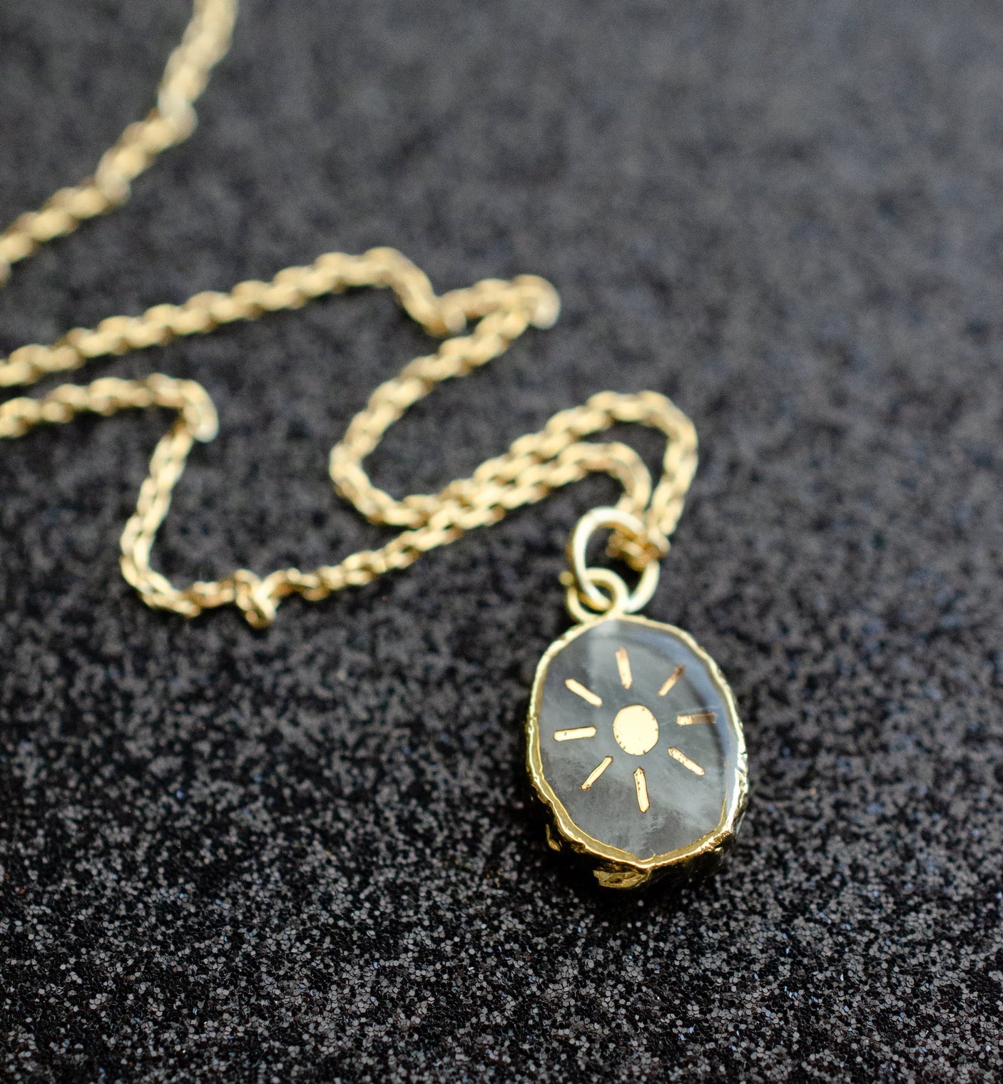 Moonstone Sun Necklace