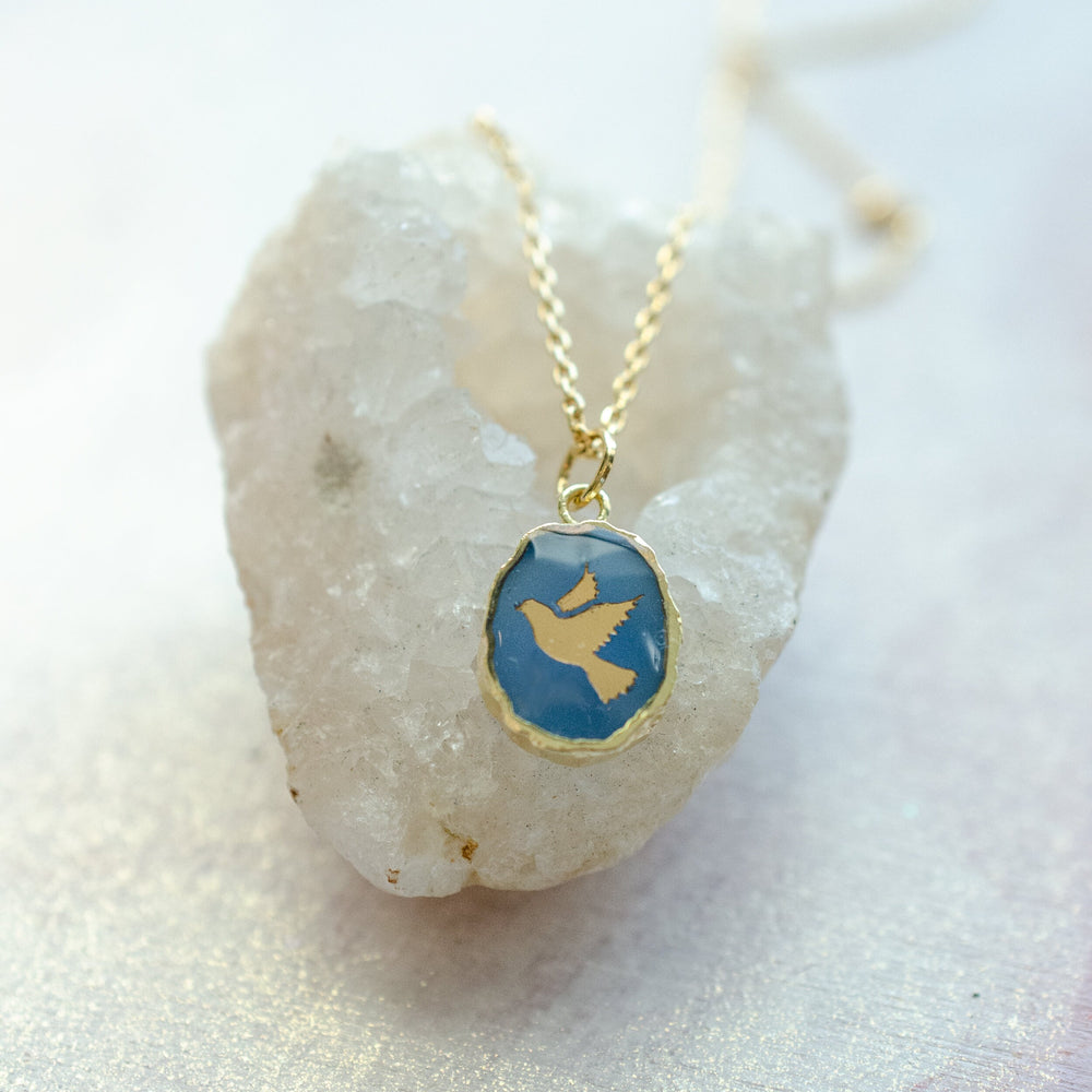 Dove Gemstone Necklace