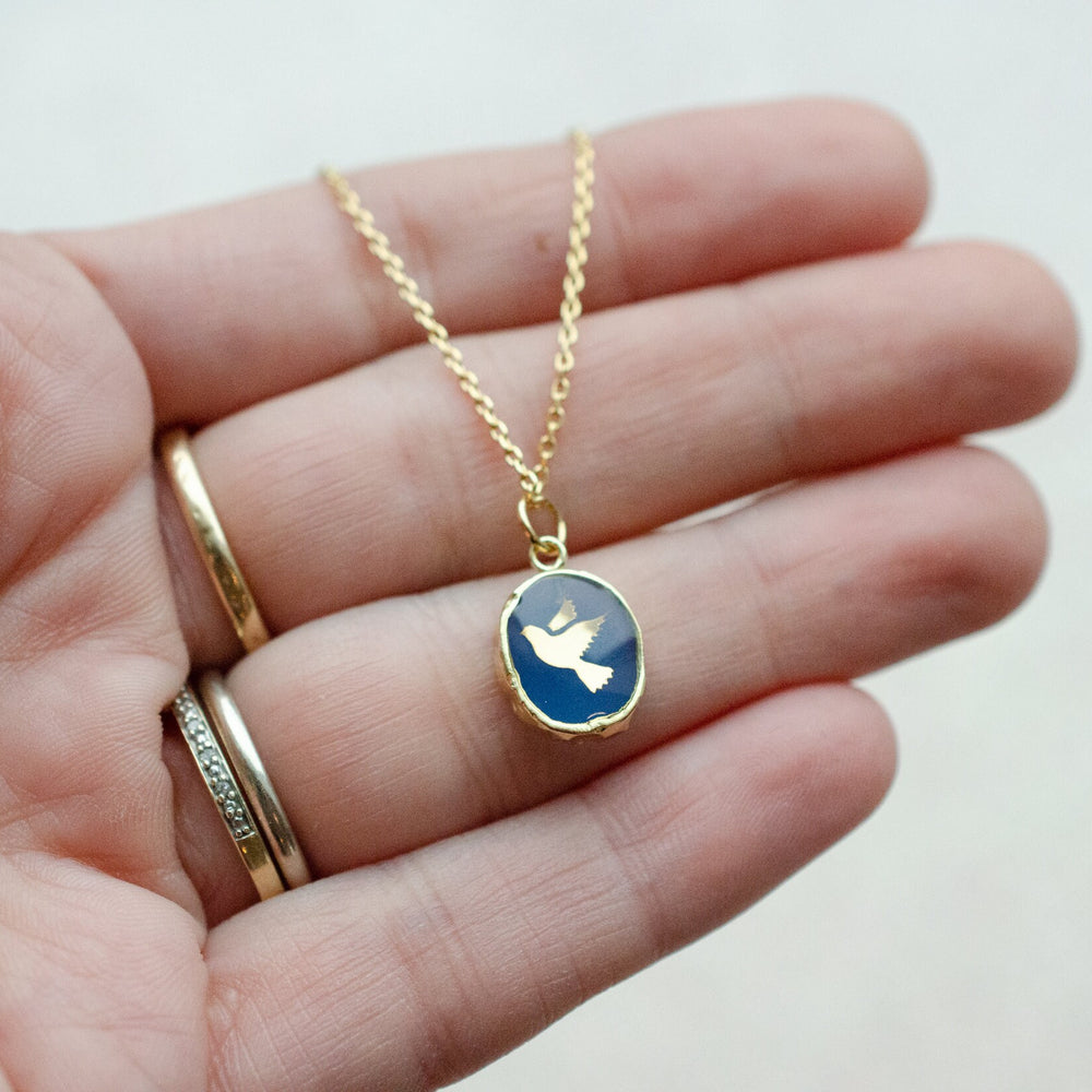 Dove Gemstone Necklace