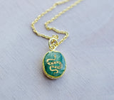 Emerald Snake Necklace