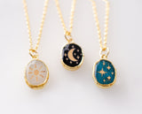 Moonstone Sun Necklace
