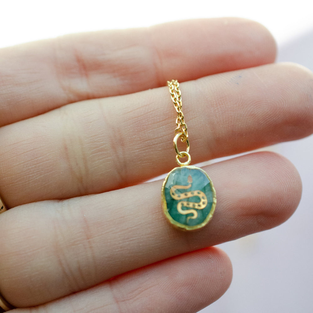 Emerald Snake Necklace