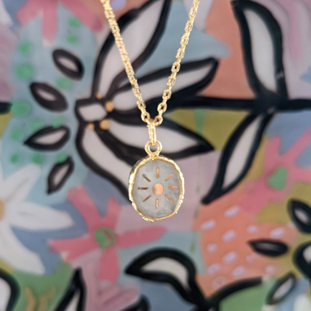 Moonstone Sun Necklace