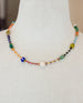 Colorful beaded friendship necklace, rainbow necklace, multicolored necklace, beaded colorful necklace, layering necklace,seed bead necklace