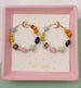 Colorful Beaded hoops, gold filled earrings, natural stone earrings, statement earrings, colorful jewelry, gold hoop earrings, Auden