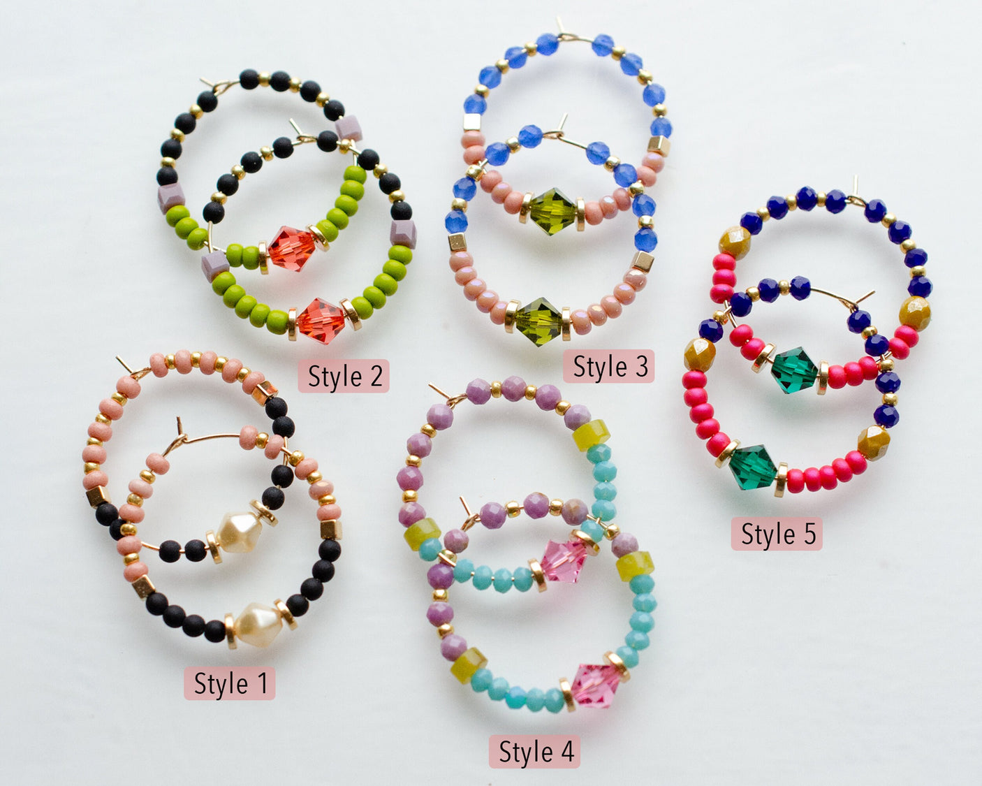 Veda Beaded Hoops