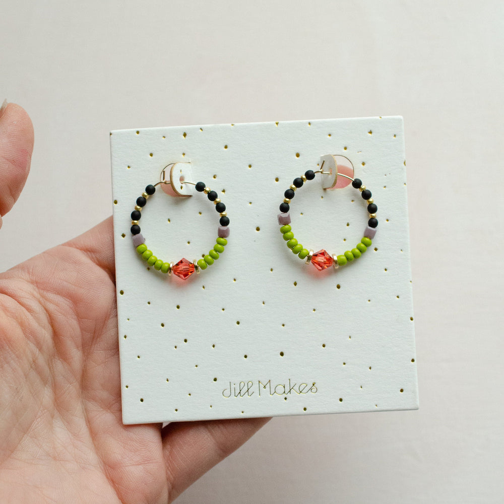 Veda Beaded Hoops
