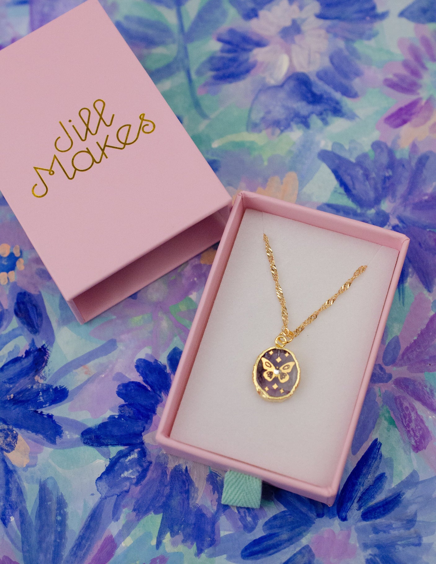 Amethyst Butterfly Necklace