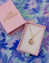 Amethyst Butterfly Necklace
