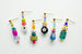Mix Match Dangle Statement Earrings, colorful beaded earrings, colorful jewelry, gift for her, beaded earrings,mis match earrings