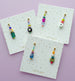 Mix Match Dangle Statement Earrings, colorful beaded earrings, colorful jewelry, gift for her, beaded earrings,mis match earrings