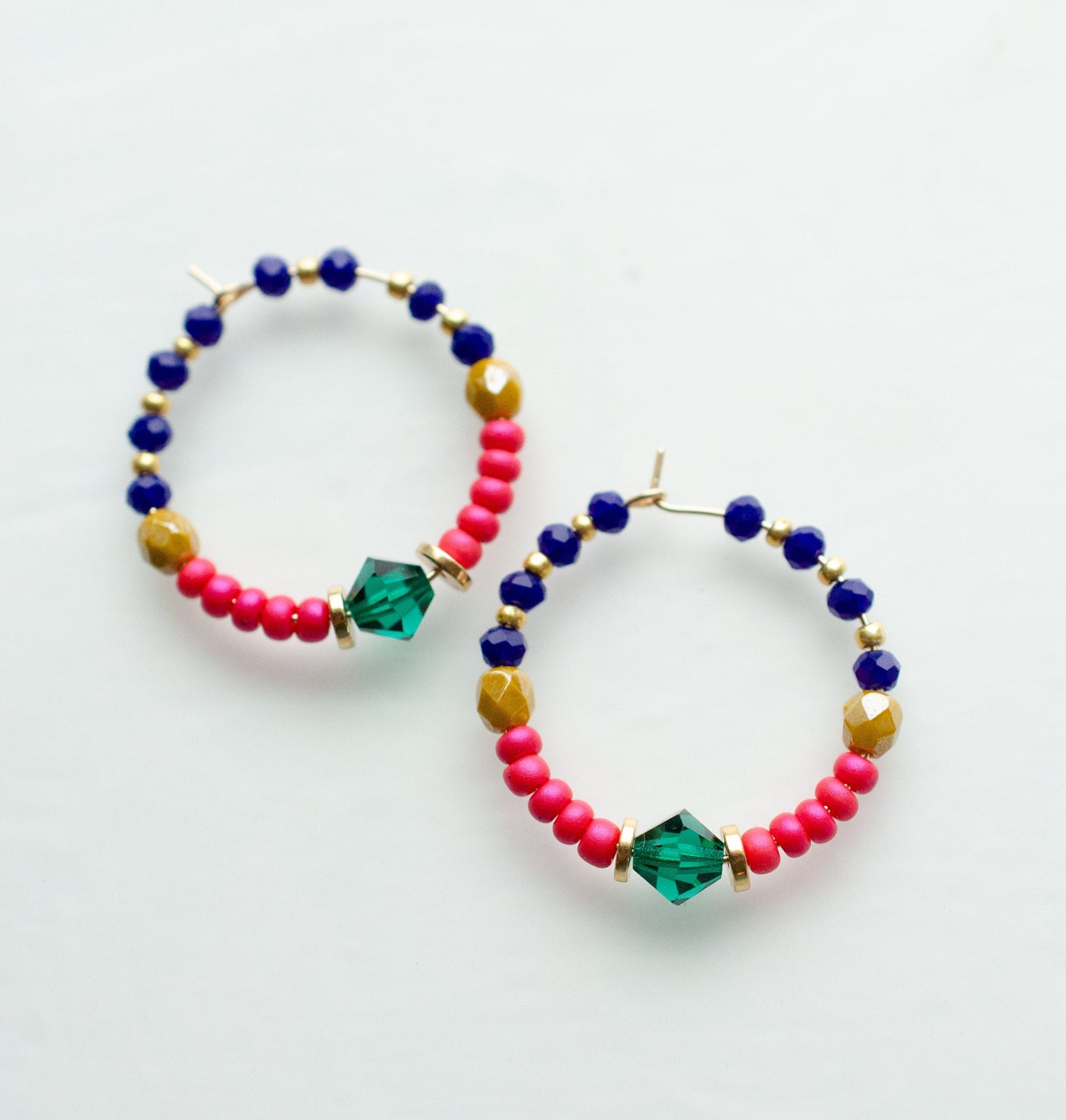 Veda Beaded Hoops