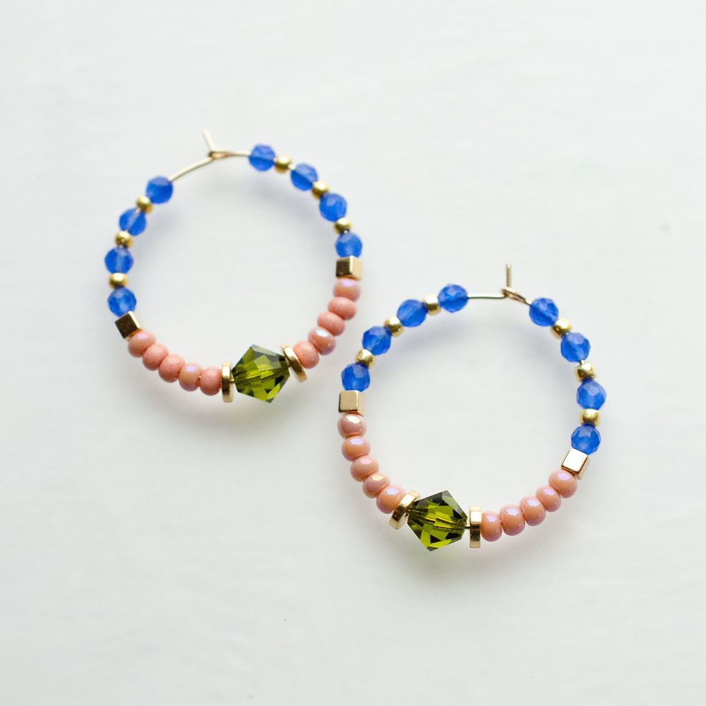 Veda Beaded Hoops