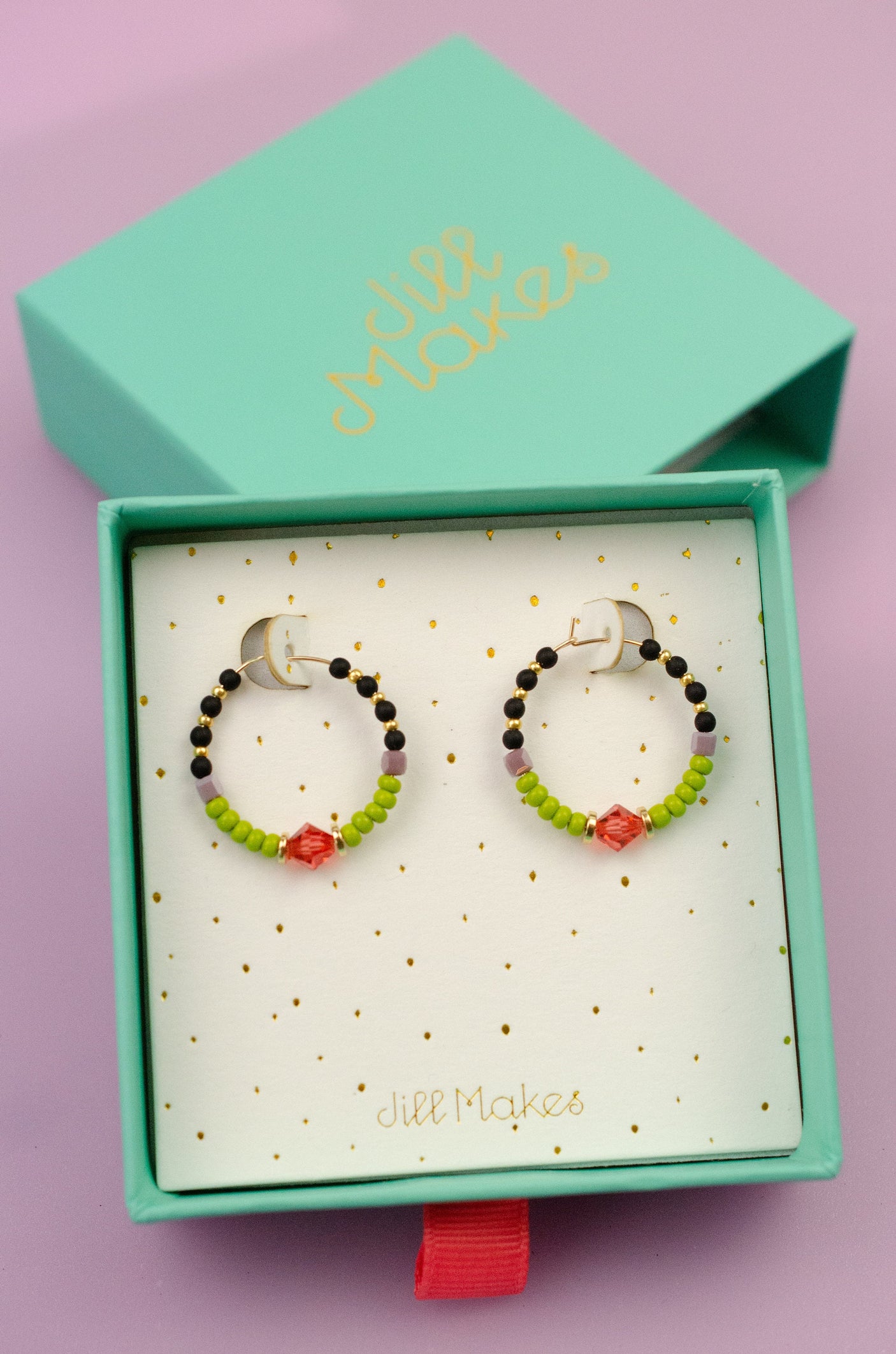 Veda Beaded Hoops