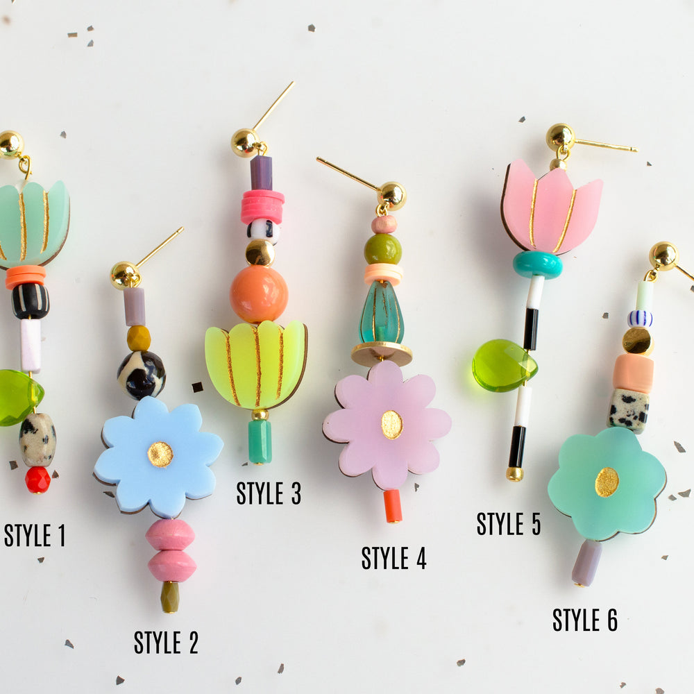 Flower Mix and Match Earrings